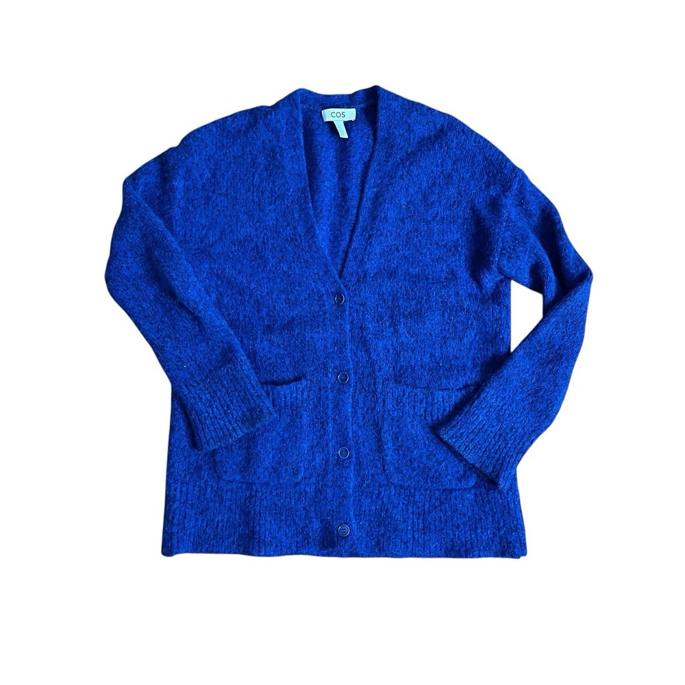 COS Alpaca Wool Blend Cardigan‎ Oversized XS Blue
